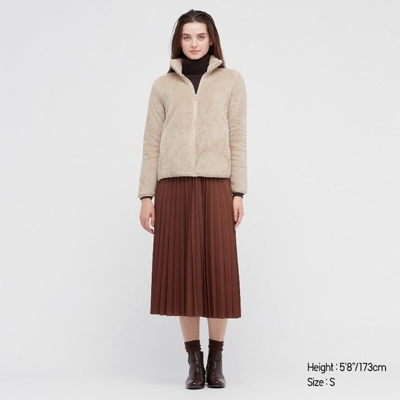 Uniqlo Fluffy Yarn Fleece Full-Zip Jacket - Brown - Picture 6 of 7